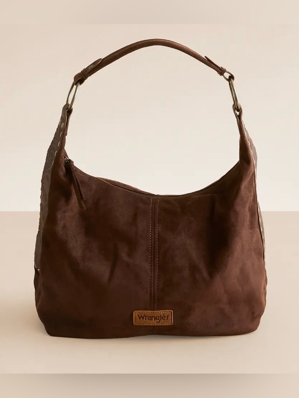 NWT Wrangler Western Faux Suede Hobo Bag